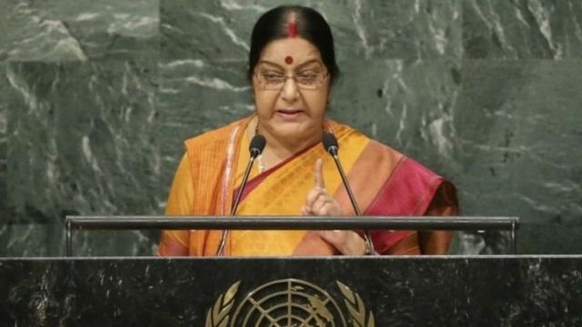 भारतीय विदेश मंत्री सुषमा स्वराज