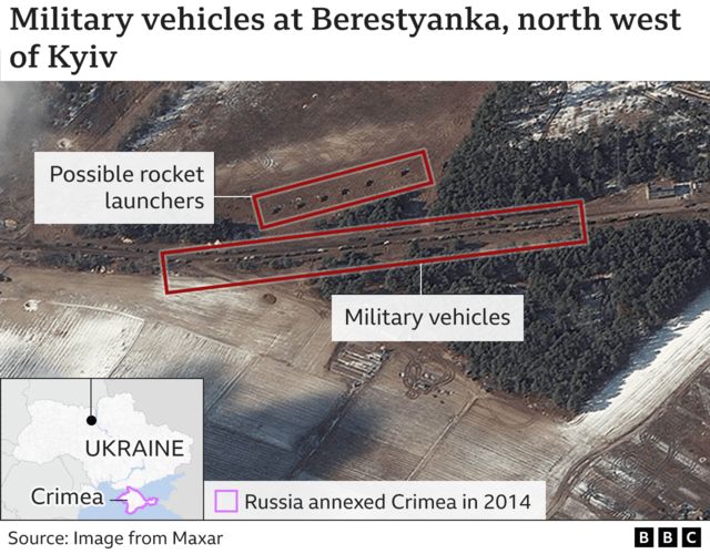 Ukraine War: Large Russian Convoy Redeploys Near Kyiv - Satellite Images -  Bbc News