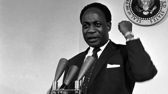 Kwame Nkrumah on a visit to the United States as Prime Minister of Ghana