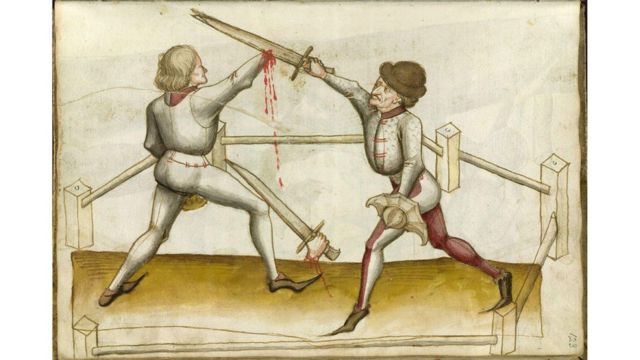 Jogo de arma de espada antiga gerado por ia guerreiro faca luta