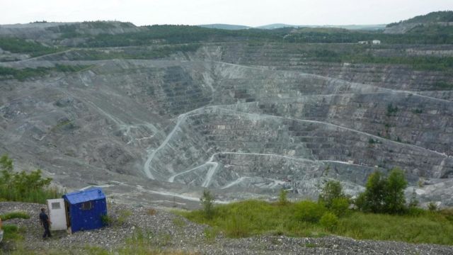 Una vista de la mina Jeffrey