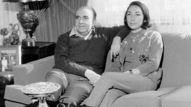 امیرعباس هویدا و همسرش لیلا امامی