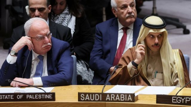 سفرای عربستان و تشکیلات فلسطینی در سازمان ملل متحد