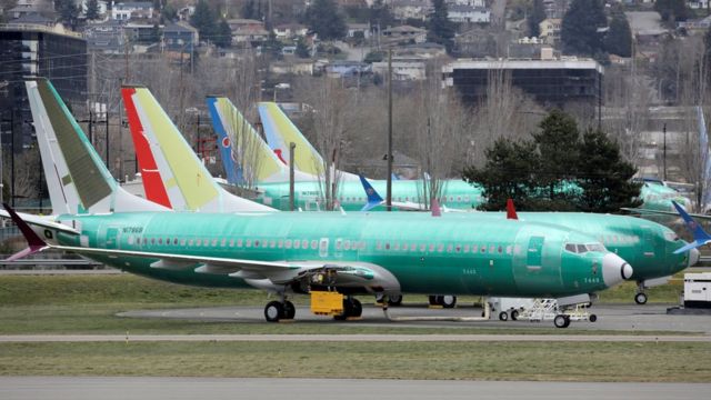 Самолеты Boeing 737 Max, предназначенные для китайских авиалиний, стоят на площадке сборочного завода компании в штате Вашингтон