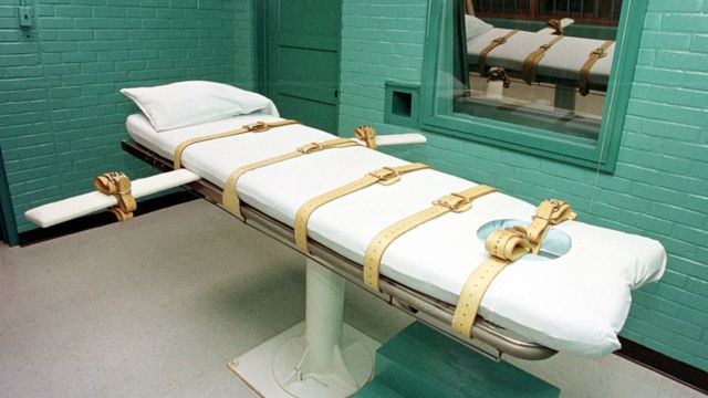 Una cama de ejecución de pena de muerte