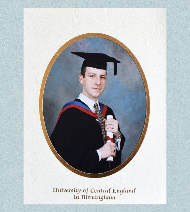 Foto de graduación de Matt.