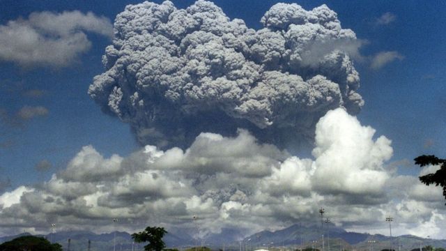 The eruption of the Pinatubo volcano in the Philippines in 1991.