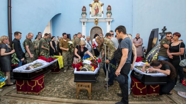 Похороны погибших в Киеве