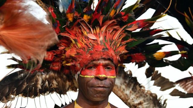 Indígena de Papúa Nueva Guinea