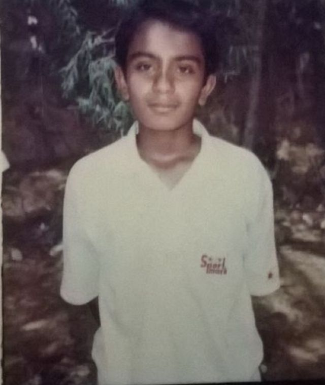 क्रिकेटर जयंत यादव के बचपन की तस्वीर.