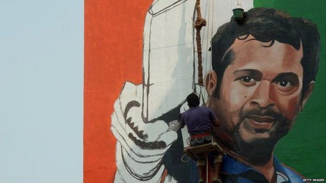 सचिन तेंडुलकरचं फॅननं भिंतीवर रेखाटलेलं चित्र
