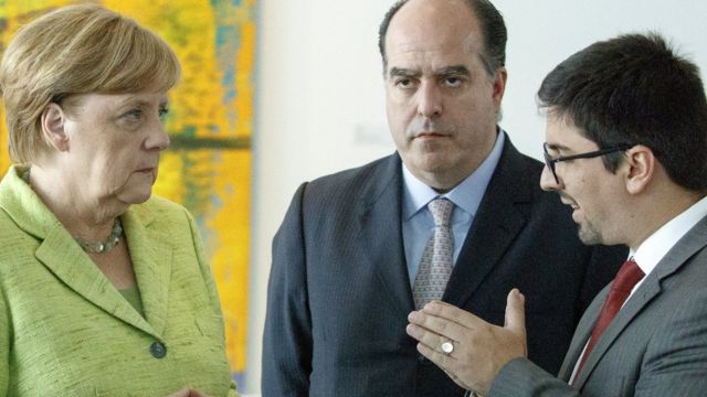Angela Merkel, Julio Borges e Freddy Guevara
