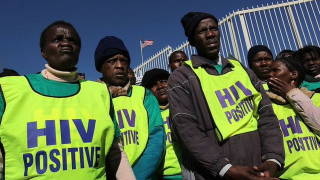 تظاهرة لمكافحة فيروس نقص المناعة البشرية في جنوب أفريقيا