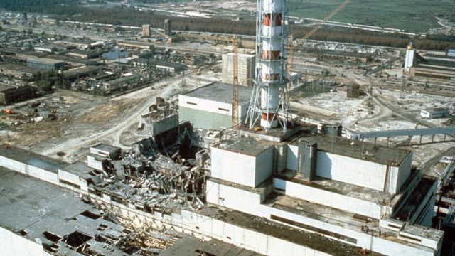 Planta de Chernóbil unas semanas después del desastre nuclear.