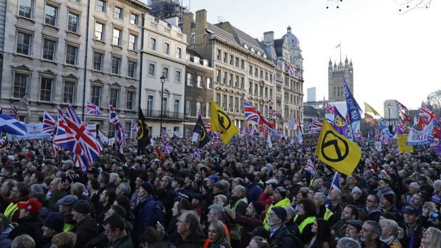 демонстрация за "брексит" в декабре в Лондоне