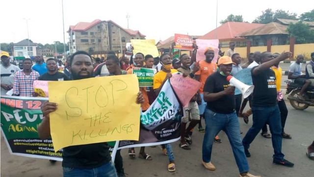 June 12 protest pictures from Lagos, Abuja, London and oda states ...