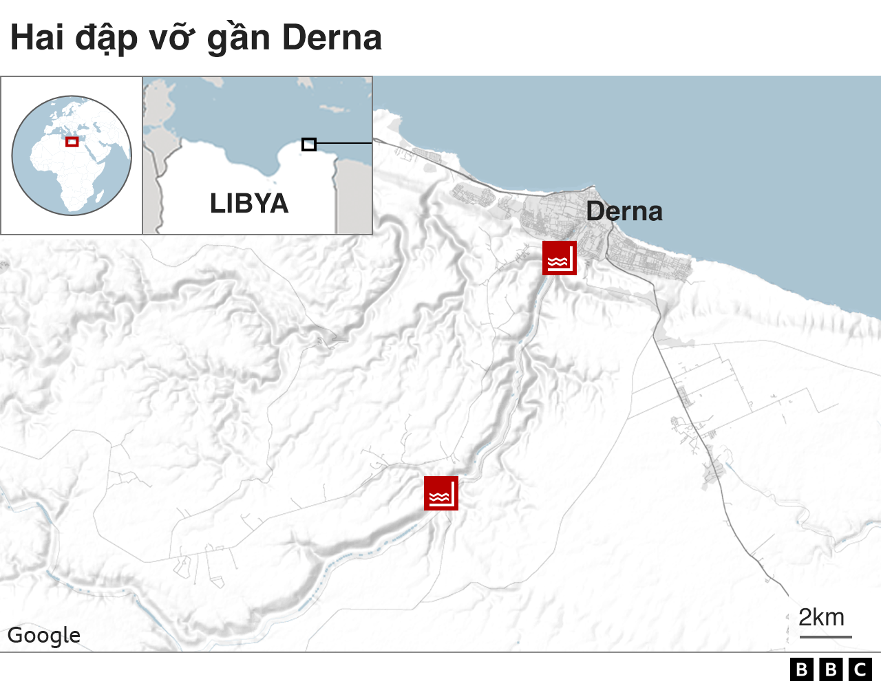 Libya dam map