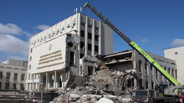 Destroyed building in Kharkov