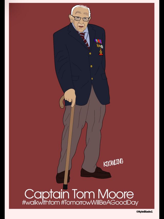 Kyle Dowling's graphic of Capt Tom Moore