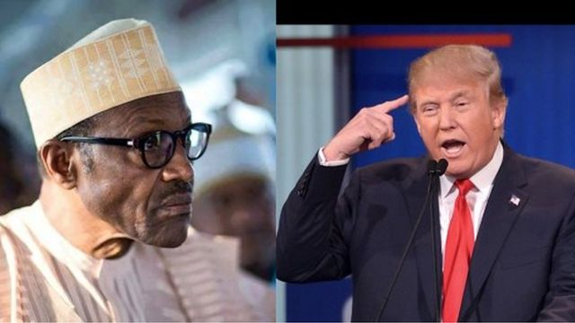 Shugaban Najeriya Muhammadu Buhari da na Amurka Donald Trump