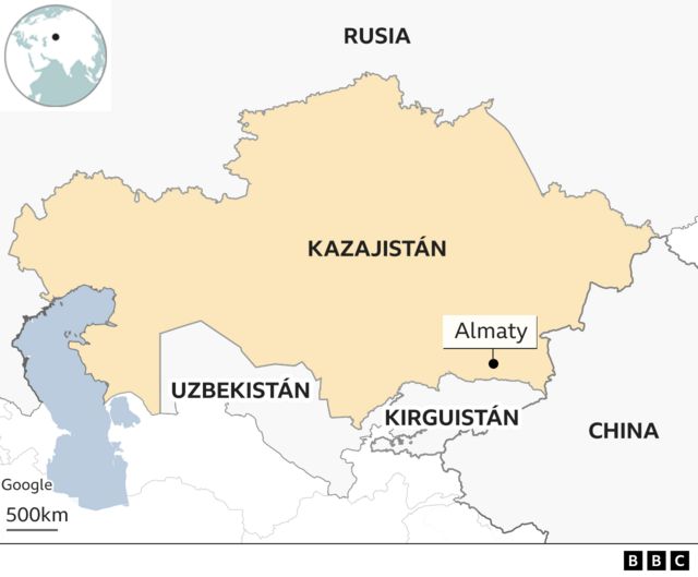 Mapa Kazajistán