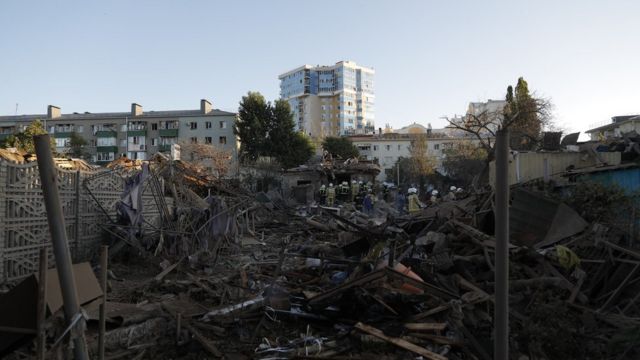 Conséquences d'un des bombardements de Belgorod en juillet 2022