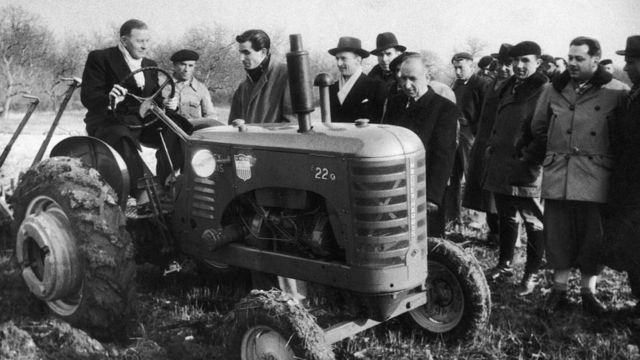 Un tractor del Plan Marshall.