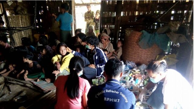 ဆေးကုသဖို့စောင့်ဆိုင်းနေကြတဲ့ နာဂကလေးငယ်တချို့