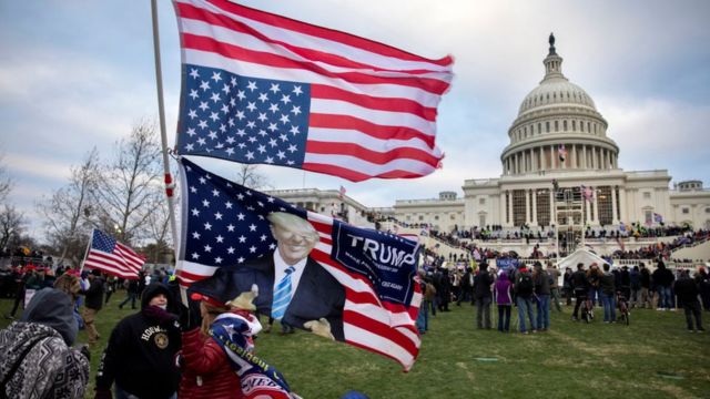 Asalto al Capitolio en Washington.