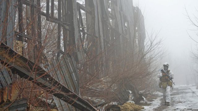 Український військовий на сході країни