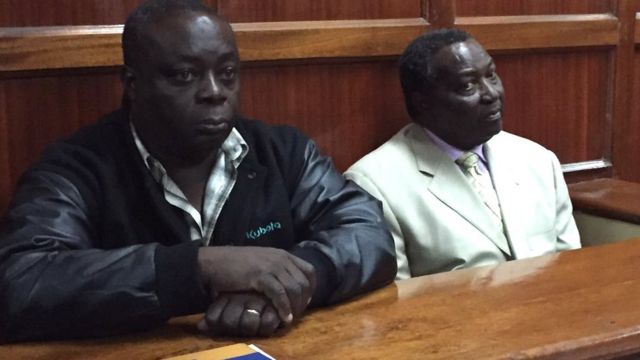 Pius Ochieng (Ibumoso) na Francis Paul (Iburyo) abari gukorwaho iperereza ku byaha bashijwa