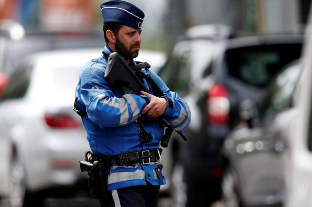A police officer in Brussels, 17 June
