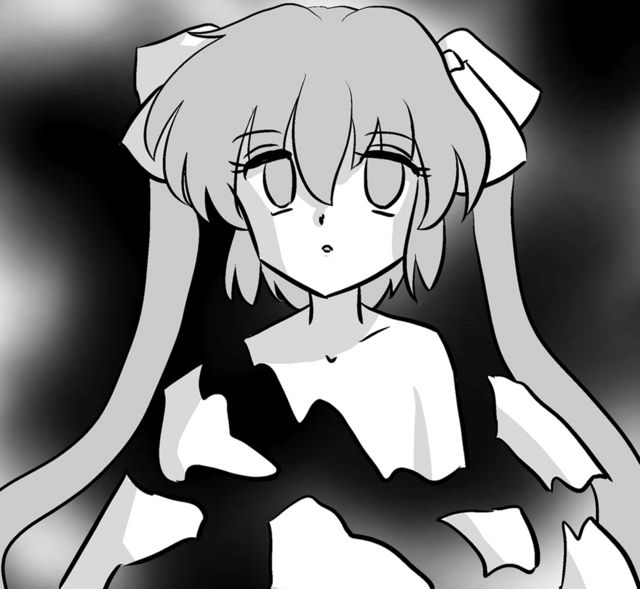 Manga image of a person disintegrating