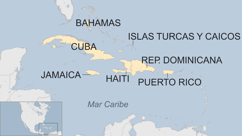 Mapa Antillas Mayores