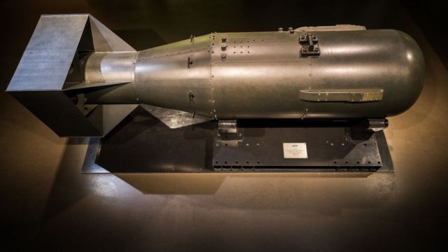 One of the original cases created for "little boy"the bomb dropped on Hiroshima.