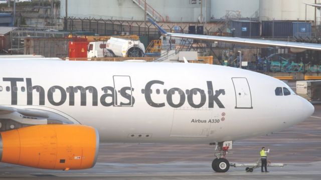 Grounded Thomas Cook plane