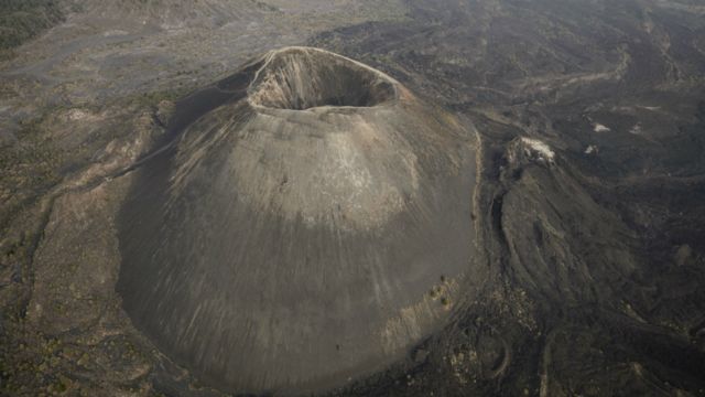 Foto aérea del volcán Paricutín.