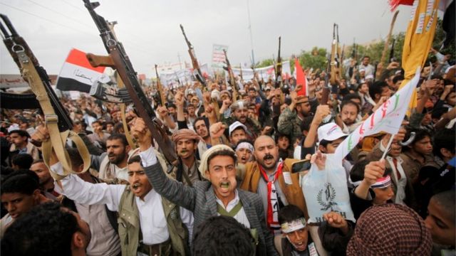 مسلحون تابعون للحركة الحوثية في اليمن