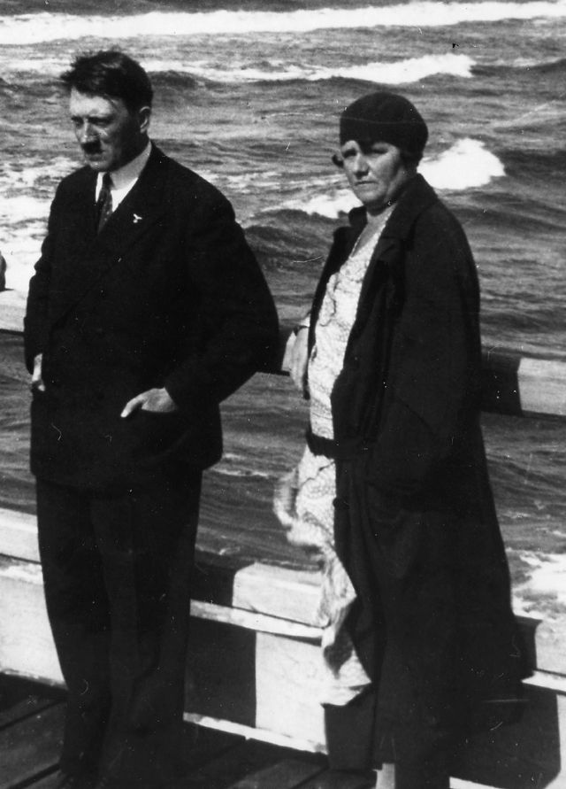 Angela and Adolf Hitler by the sea