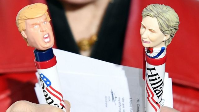 Souvenirs de Trump y Hillary.