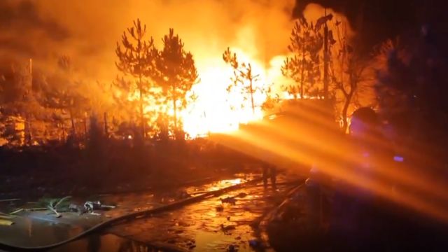 Fire in Melitopol, 10 December