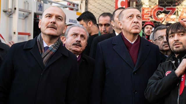 Süleyman Soylu, Mustafa Şentop ve Recep Tayyip Erdoğan