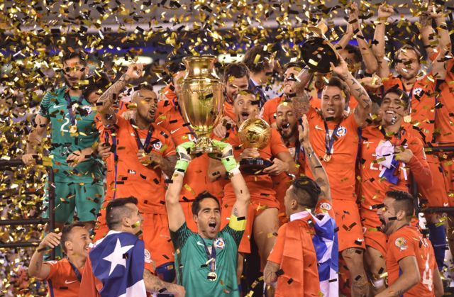 Chile celebra el título en la Copa América Centenario