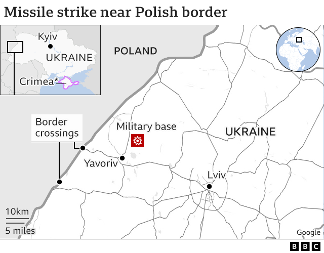 Missile strike map
