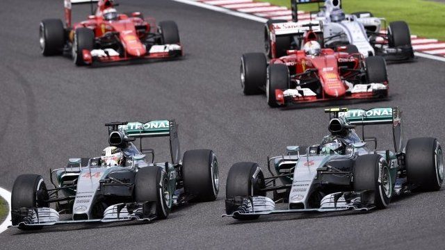 Lewis Hamilton passes Nico Rosberg