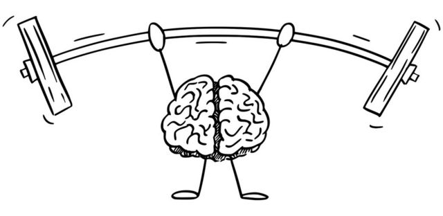 Cérebro levantando peso
