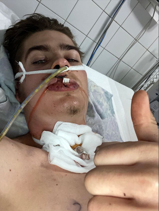 Ivan herido en el hospital