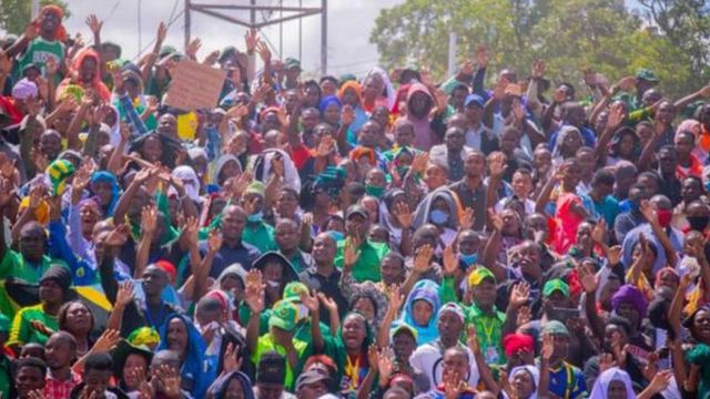 Mourners for the burial of the state of Magufuli