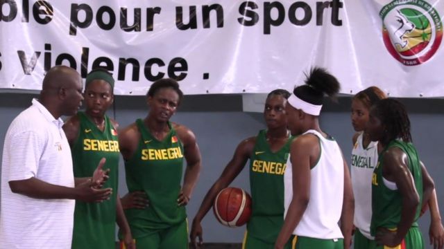 Juillet 2016 - Dakar - L'équipe du Sénégal de basket-ball féminin s’entraîne pour les Jeux olympiques de Rio de Janeiro