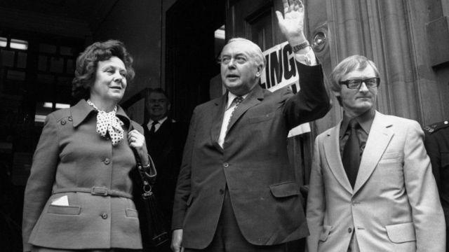 O primeiro-ministro trabalhista Harold Wilson apoiou a campanha para ficar na Europa em 1975